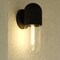 Vaxcel West Loop 1 Light Matte Black Contemporary Indoor-Outdoor Wall Sconce Clear Pill Glass T0758 - alternate 2